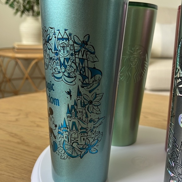 NWT Complete Set of 4 Walt Disney World Parks Stainless Steel Starbucks Tumbler - Picture 9 of 17